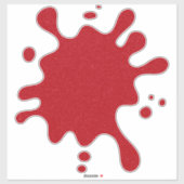 Tomato Red Splash Custom Vinyl Aufkleber (Blatt)