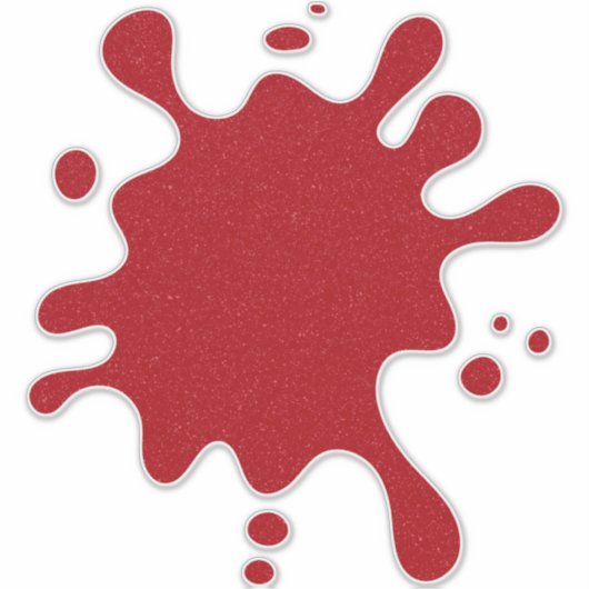 Tomato Red Splash Custom Vinyl Aufkleber (Vorderseite)