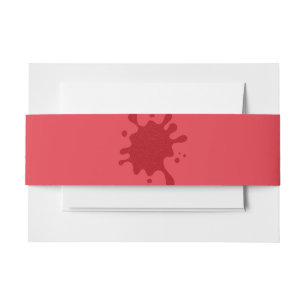 Tomato Red Splash Einladung Bauchband (Custom) Einladungsbanderole