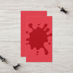 Tomato Red Splash Matt Calling Card – Anpassen Telefonnummerkarte