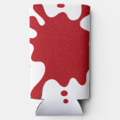 Tomato Red Splash on White Can Cooler Selters Dosenkühler (Rückseite)