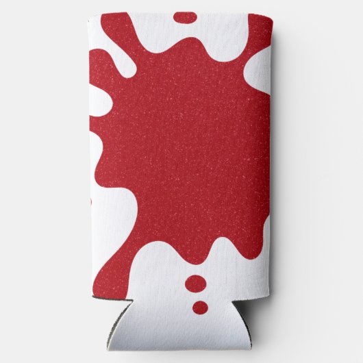 Tomato Red Splash on White Can Cooler Selters Dosenkühler (Rückseite)