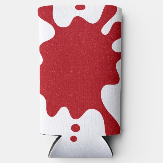 Tomato Red Splash on White Can Cooler Selters Dosenkühler (Vorderseite)