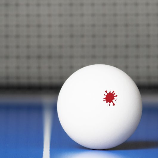 Tomato Red Splash Ping-Pong Ball – Customizable (Netto)