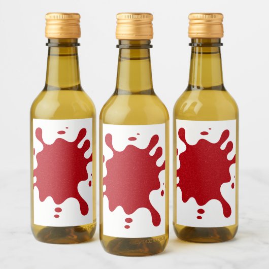 Tomato Red Splash Weißes Etikett für Mini-Flaschen (Flaschen)