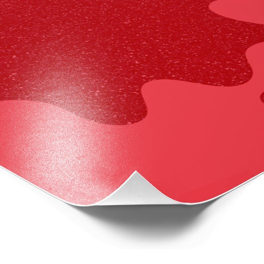 Tomato Red Splatter Custom Poster Print (Ecke)