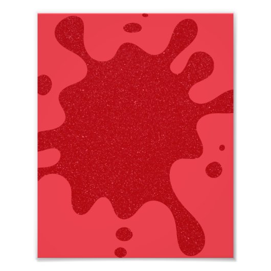 Tomato Red Splatter Custom Poster Print (Vorne)