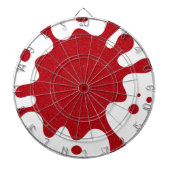 Tomato Red Splatter Dartboard – Customizable Dartscheibe (vorne)