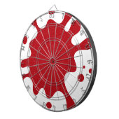 Tomato Red Splatter Dartboard – Customizable Dartscheibe (Vorderseite rechts)