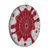 Tomato Red Splatter Dartboard – Customizable Dartscheibe (Vorderseite Links)
