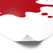 Tomato Red Splatter on White Poster – Customizable (Ecke)