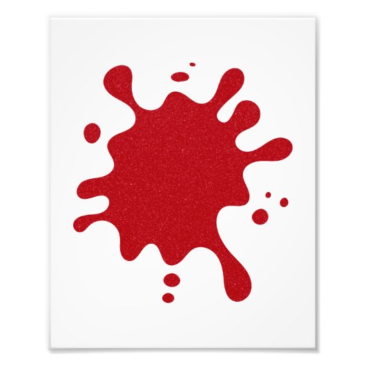 Tomato Red Splatter on White Poster – Customizable (Vorne)