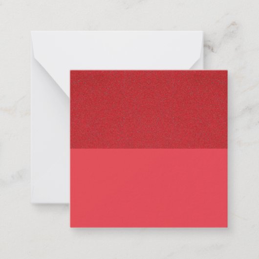Tomato Red Split-Horizon Flat Note Card (Benutzerd Mitteilungskarte (Vorderseite)