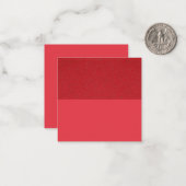 Tomato Red Split-Horizon Flat Note Card (Benutzerd Mitteilungskarte (Vorderseite/Rückseite Beispiel)
