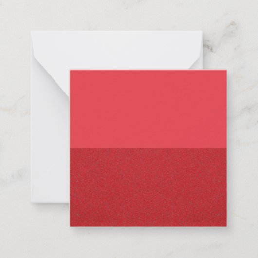 Tomato Red Split-Horizon Note Card - Anpassbar Mitteilungskarte (Vorderseite)