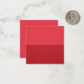 Tomato Red Split-Horizon Note Card - Anpassbar Mitteilungskarte (Vorderseite/Rückseite Beispiel)