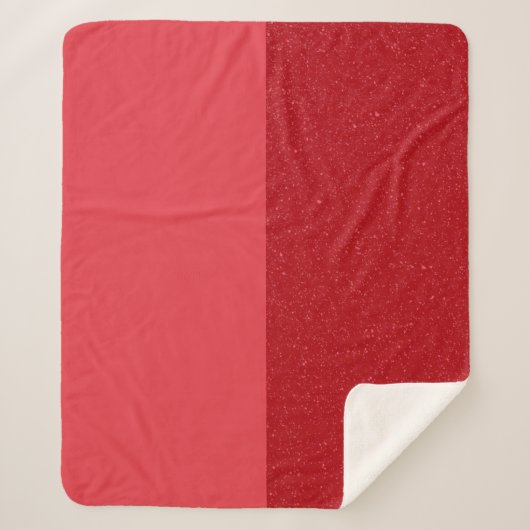 Tomato Red Split Sherpa Blanket – Customizable Sherpadecke (Vorderseite)