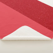 Tomato Red Split Sherpa Blanket – Customizable Sherpadecke (3/4)