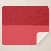 Tomato Red Split Sherpa Blanket – Customizable Sherpadecke (Vorderseite (Horizontal))