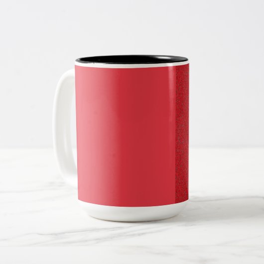 Tomato Red Split Speckle Keramik Tasse - Anpassen (Vorderseite Links)