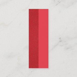 Tomato Red Split-Texture Business Card - Anpassen Mini Visitenkarte
