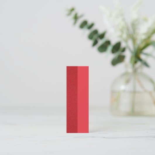 Tomato Red Split-Texture Business Card - Anpassen Mini Visitenkarte (Stehend Vorderseite)
