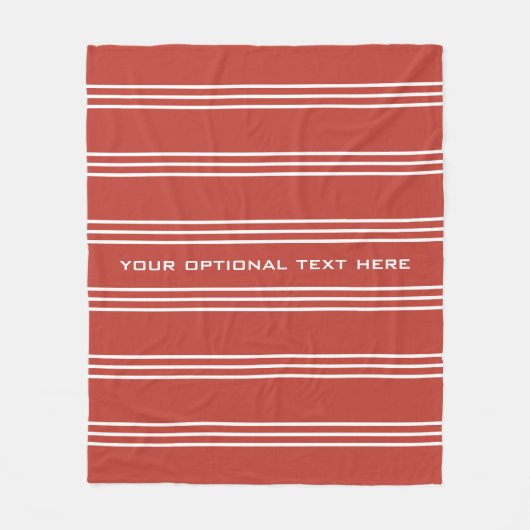 Tomato Red Stripes Tutorial Fleece-Decken Fleecedecke (Vorderseite)