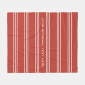Tomato Red Stripes Tutorial Fleece-Decken Fleecedecke (Vorderseite (Horizontal))