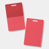Tomato Red Texture Split Custom Abzeichen Ausweis (Vorder- & Rückseite)