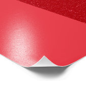 Tomato Red Textured Contrast Poster – Customizable (Ecke)