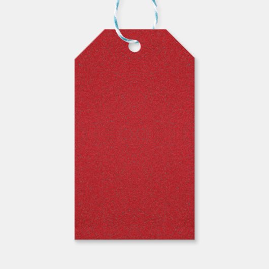 Tomato Red Textured Gift Tag - Bold & Minimal Geschenkanhänger (Vorderseite)