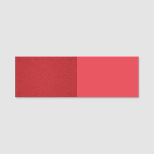 Tomato Red Textured Name Abzeichen - Anpassbar Namensschild (Vorderseite)