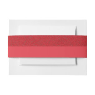 Tomato Red Textured Top Einladung Bauchband Einladungsbanderole