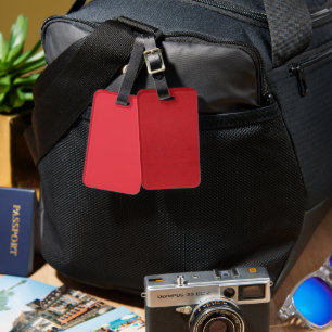 Tomato Red & Textured Travel Tag Duo - Anpassen Gepäckanhänger
