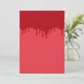 Tomato Red Tropfen Custom Einladung (Stehend Vorderseite)
