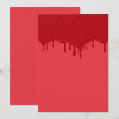 Tomato Red Tropfen Custom Einladung (Vorne/Hinten)