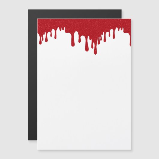 Tomato Red Tropfen Custom Magnet Card (Vorne/Hinten)