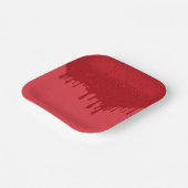 Tomato Red Tropfen Custom Paper Plate Pappteller (Gewinkelt)