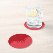 Tomato Red Tropfen Custom Paper Untersetzer (Vor Ort)