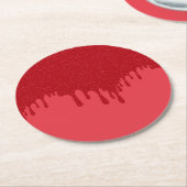 Tomato Red Tropfen Custom Paper Untersetzer (Angewinkelt)