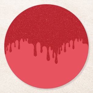Tomato Red Tropfen Custom Paper Untersetzer