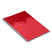 Tomato Red Tropfen Custom Spiralnotebook Notizblock (Rechte Seite)