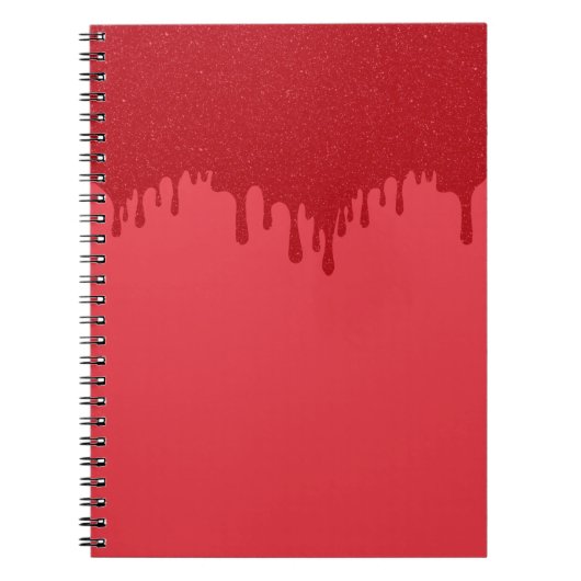 Tomato Red Tropfen Custom Spiralnotebook Notizblock (Vorderseite)