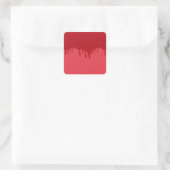 Tomato Red Tropfen Effect Square Sticker - Anpasse (Tasche)