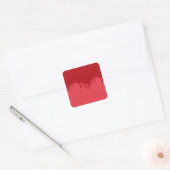 Tomato Red Tropfen Effect Square Sticker - Anpasse (Umschlag)