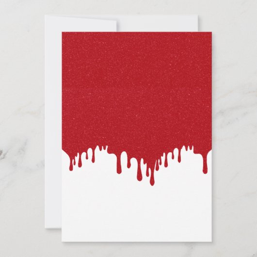 Tomato Red Tropfen Save the Date anpassbar (Vorderseite)