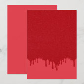 Tomato Red Tropfen Texture Flat Menu Card - Anpass Menükarte (Vorne/Hinten)