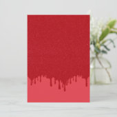 Tomato Red Tropfen Texture Flat Menu Card - Anpass Menükarte (Stehend Vorderseite)