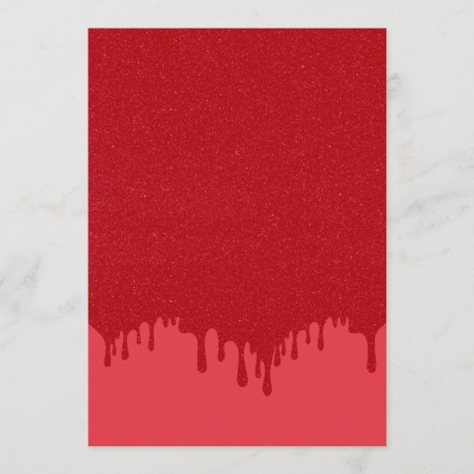 Tomato Red Tropfen Texture Flat Menu Card - Anpass Menükarte (Vorderseite)