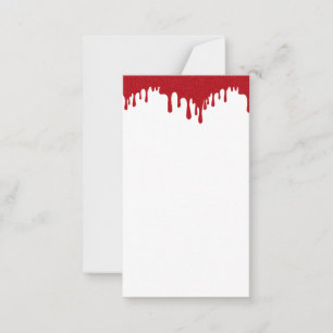Tomato Red Tropfen Top Custom Flat Note Card Mitteilungskarte